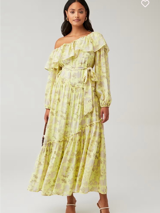 Astr Dresses & Skirts - NWT ASTR the label Kaylani Floral Yellow Maxi Dress Off Shoulder Size Medium